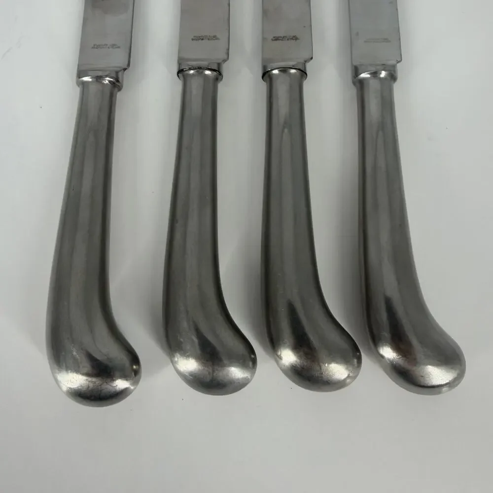 4X BK Cooper Bros QUEEN ANNE Stainless Butter Knives England Pistol Grips